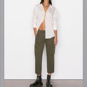 Cargo 3/4, pants with pockets, cotton 100%, US size 9/10 runs small